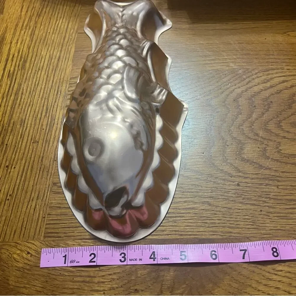 Vintage Copper Fish Mold Cake Pan Salmon Wall Decor Cottagecore 90s Kitchen